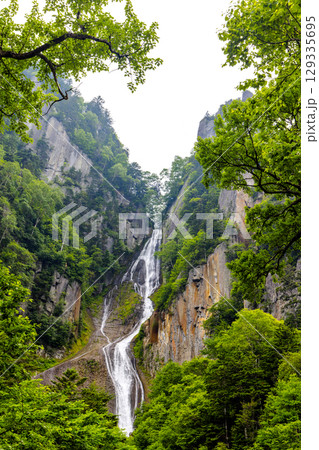 【北海道_上川郡_層雲峡】夏の銀河･流星の滝 7月 129335695