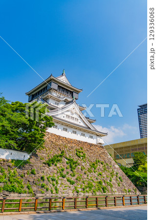 【福岡県北九州市】晴天下の小倉城 129336068