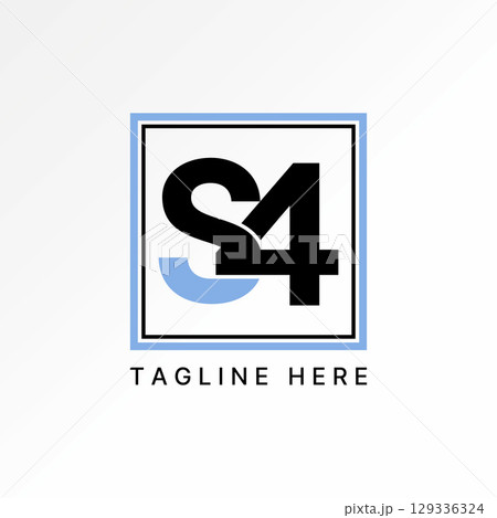 Logo design graphic concept creative premium vector stock image top sell initial S4 connected font group team consulting element monogram tech brand Logo design graphic concept creative premium vector stock image top sell initial S4 connected font group team consulting element monogram tech brand 129336324