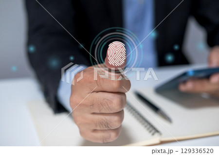 applications, concept of biometric authentication and data privacy. applications, concept of biometric authentication and data privacy. 129336520