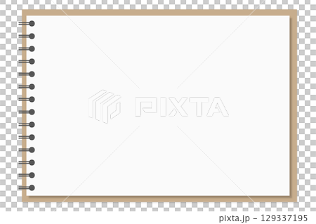 Landscape sketchbook with beige frame and black rings 129337195