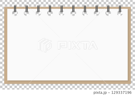 Landscape sketchbook with beige border and black double rings 129337196