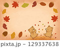 落ち葉とくま 129337638