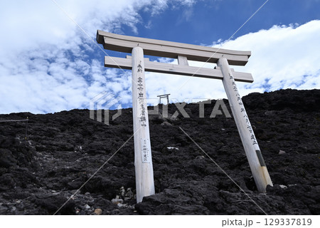 富士山、登山、富士宮ルート、静岡県 129337819