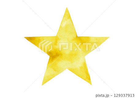 水彩風の星のアイコン(にじみ) 水彩風の星のアイコン(にじみ) 129337913