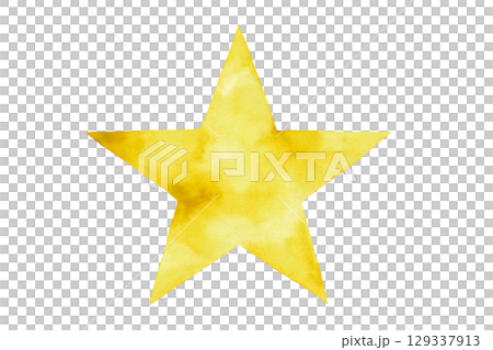 水彩風の星のアイコン(にじみ) 水彩風の星のアイコン(にじみ) 129337913