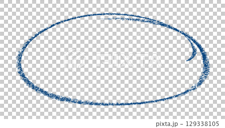 Blue pencil highlight circle mark isolated on transparent background Blue pencil highlight circle mark isolated on transparent background 129338105