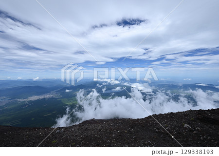 富士山、登山、富士宮ルート、静岡県 富士山、登山、富士宮ルート、静岡県 129338193