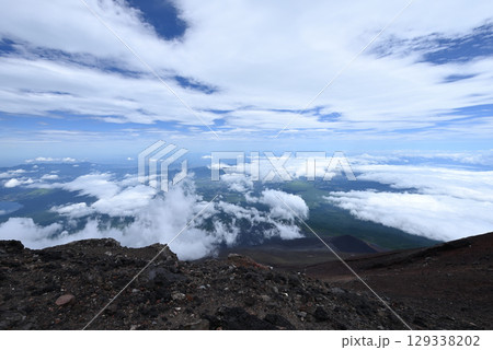 富士山、登山、富士宮ルート、静岡県 富士山、登山、富士宮ルート、静岡県 129338202