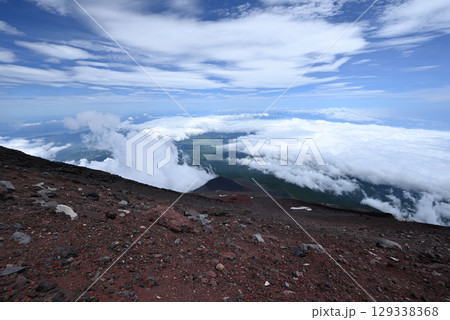 富士山、登山、富士宮ルート、静岡県 富士山、登山、富士宮ルート、静岡県 129338368