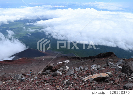 富士山、登山、富士宮ルート、静岡県 富士山、登山、富士宮ルート、静岡県 129338370