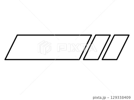 シンプルな斜めに切れた見出しフレーム 129338409