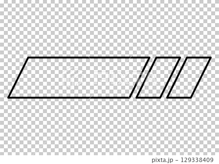 シンプルな斜めに切れた見出しフレーム 129338409