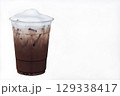 cocoa fresh milks foam iced cold drinks menu delicious  129338417