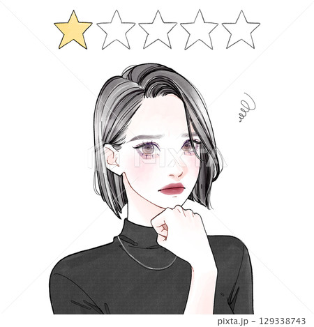 星1つ評価_クール女性ver. 129338743