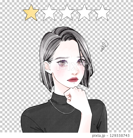 星1つ評価_クール女性ver. 129338743