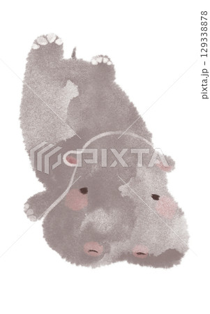 幸せそうなカバさん 129338878