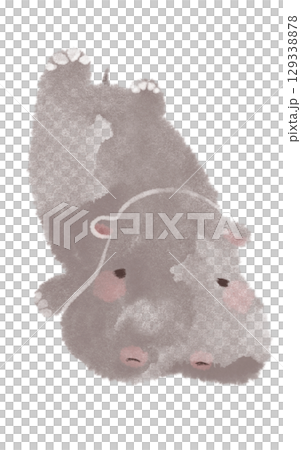 幸せそうなカバさん 129338878