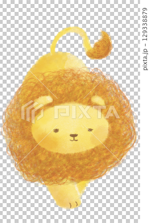 幸せそうなライオンさん 129338879