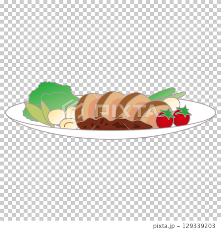 肉料理のイラスト 129339203