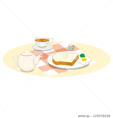 モーニング 朝食 イラスト モーニング 朝食 イラスト 129339208