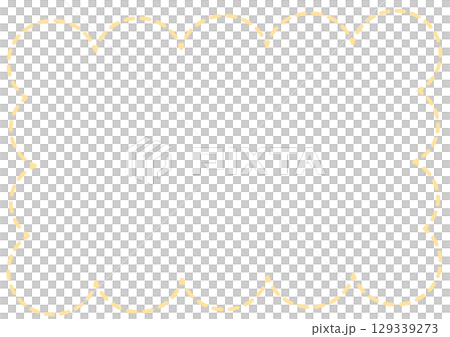 一個簡單的黃色蓬鬆方形框架 129339273