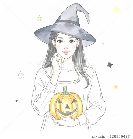ハロウィンコスチュームの女の子イラスト 129339457