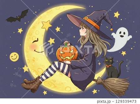 ハロウィンコスチュームの女の子イラスト 129339473