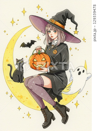 ハロウィンコスチュームの女の子イラスト ハロウィンコスチュームの女の子イラスト 129339478