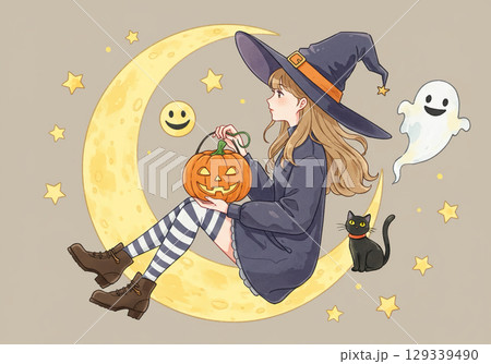 ハロウィンコスチュームの女の子イラスト ハロウィンコスチュームの女の子イラスト 129339490