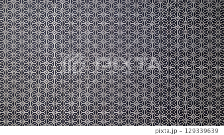 麻の葉の紋様のある布の背景テクスチャー 麻の葉の紋様のある布の背景テクスチャー 129339639