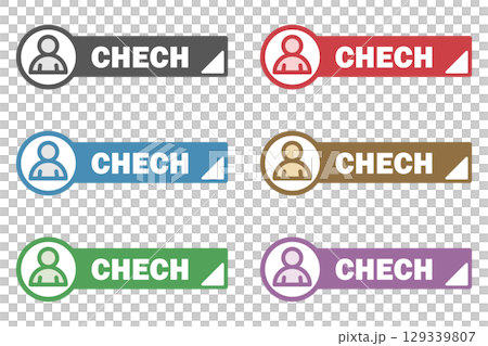 Sticky note style illustration material: point, important, mark, person, silhouette, attention, caution 129339807