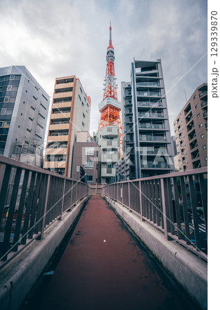 Travel landscape of Tokyo Tower, Japan landmark Travel landscape of Tokyo Tower, Japan landmark 129339870