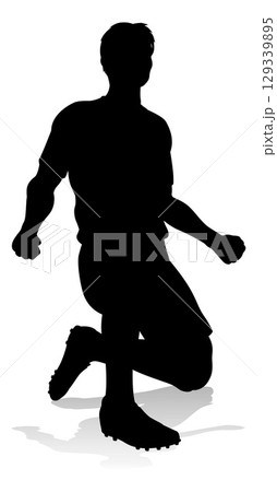 Soccer Football Player Male Silhouette Man 129339895
