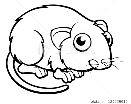 Vole Cartoon Character Animal Illustration Vole Cartoon Character Animal Illustration 129339912
