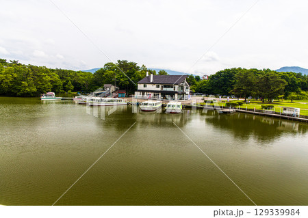 【北海道_函館市_大沼公園】睡蓮やネムロコウホネの出迎の大沼国定公園 129339984