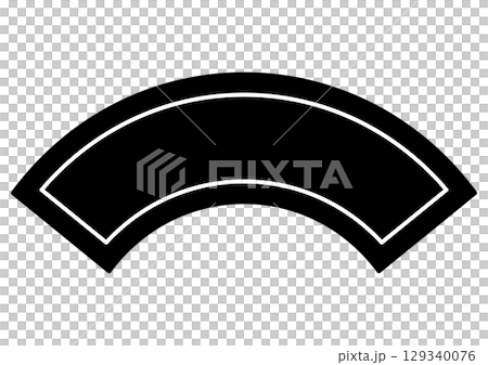 單色扇形頁眉框 129340076