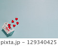 Hearts Spilling from Basket, Love, Gifting and Emotion Concept 129340425