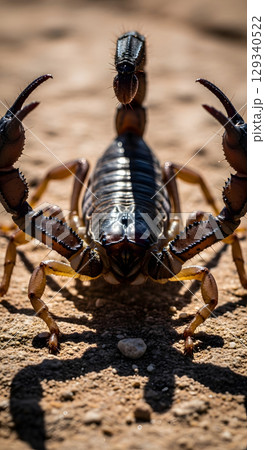 威嚇するサソリ 威嚇するサソリ 129340522