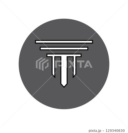 Pillar Logo Template Column Vector Illustration 129340630