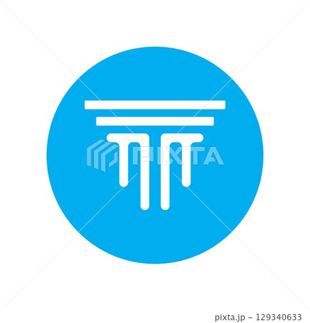 Pillar Logo Template Column Vector Illustration 129340633