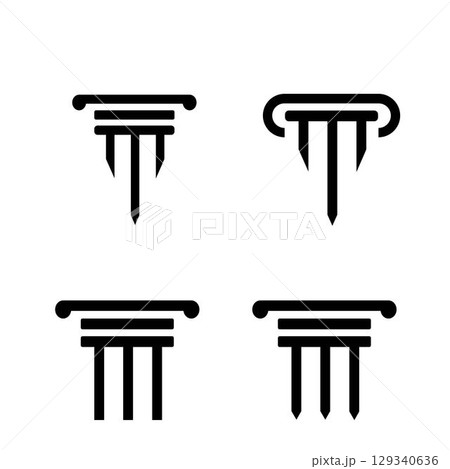 Pillar Logo Template Column Vector Illustration 129340636