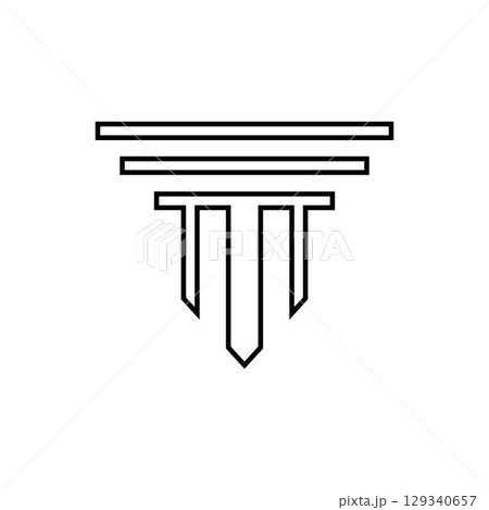 Pillar Logo Template Column Vector Illustration 129340657