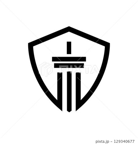Pillar Logo Template Column Vector Illustration 129340677