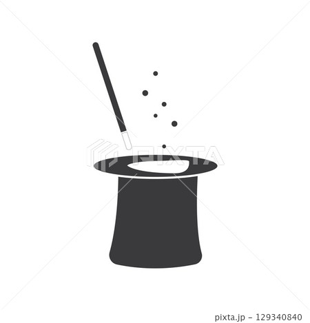 Wand Magic hat icon vector template 129340840