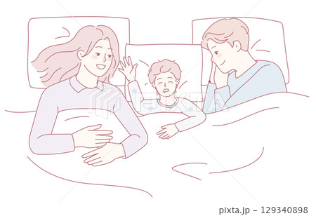 Family Bonding During Sleep A Cozy and Comforting Moment Together for All to Enjoy 129340898