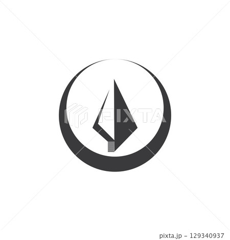 Spear logo vector design template 129340937