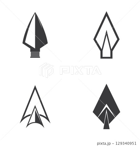 Spear logo vector design template 129340951