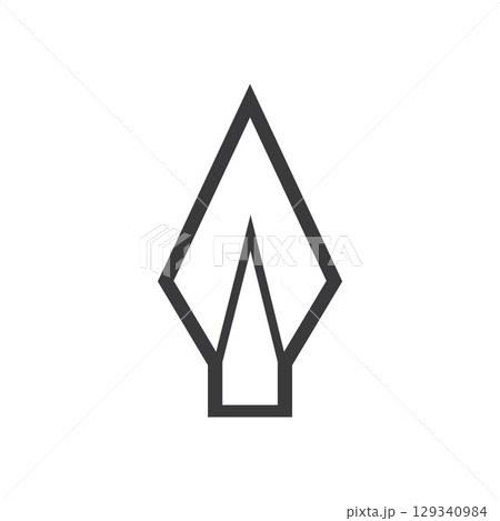 Spear logo vector design template 129340984