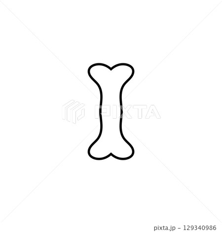 Dog bone logo vector illustration icon Dog bone logo vector illustration icon 129340986